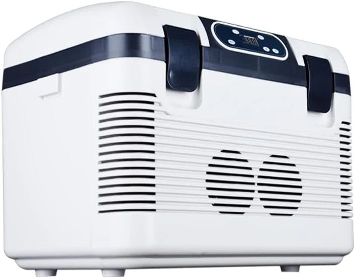 19L przenośna lodówka samochodowa z zamrażarką, cicha mini lodówka turystyczna z paskiem na ramię, DC 12V/24V AC 220V elektryczna lodówka turystyczna do kempingu, podróży, domu i kuchni