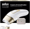 Braun IPL Smart Silk·expert Pro 5, Laserowe Usuwanie Owłosienia w Domu, Trwała Depilacja, Z Saszetką, 2 Nasadkami, PL5210