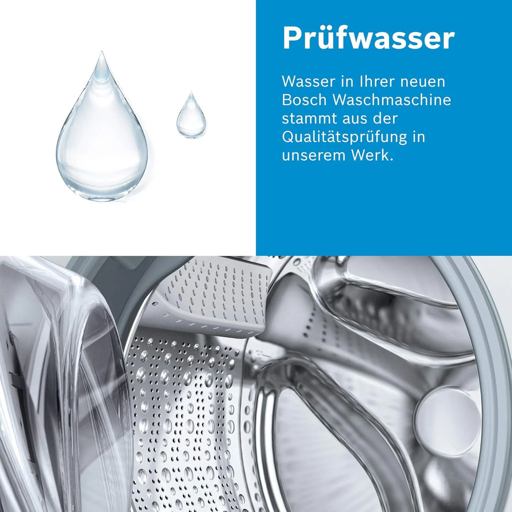 Bosch WGB244A40 Serie 8 pralka ładowana od przodu 9 kg, 1400 obr./min, Made in Germany, Speed Perfect, i-DOS ze skanowaniem środków piorących, Iron Assist – redukuje zagniecenia, Mini Load, Home