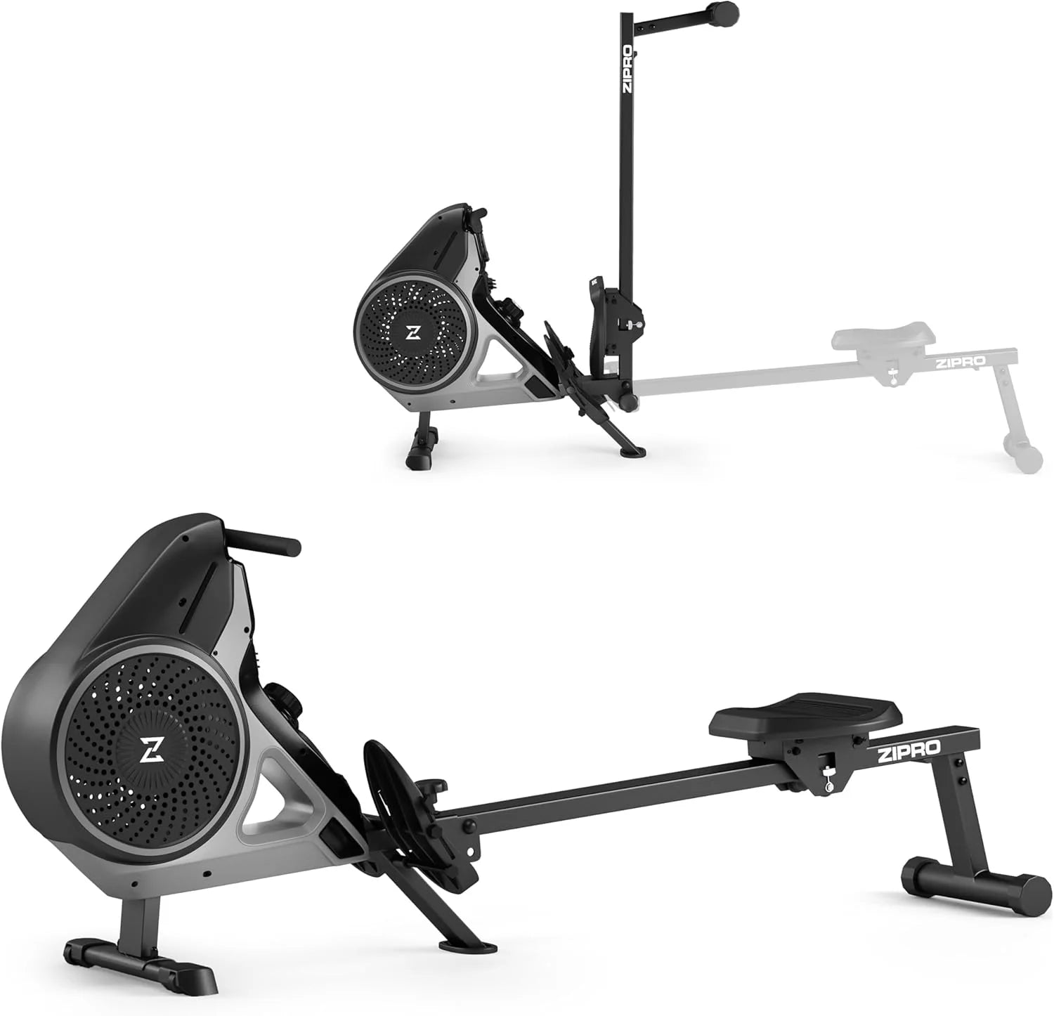 ZIPRO Wioślarze - 8 Poziomów Regulacji Obciążenia,Płynna Regulacja Oporu, Cicha Praca, Ergonomiczny Design, Trening Całego Ciała, Wytrzymała Konstrukcja do Domowej Siłowni
