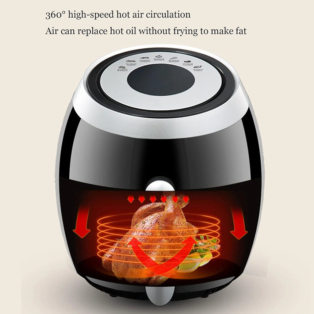 Air Fryer Oven 1500W Family Rotisserie Oven Non-Stick Detachable Basket Easy to Clean Nonstick Basket for Frying Roasting Grilling Baking