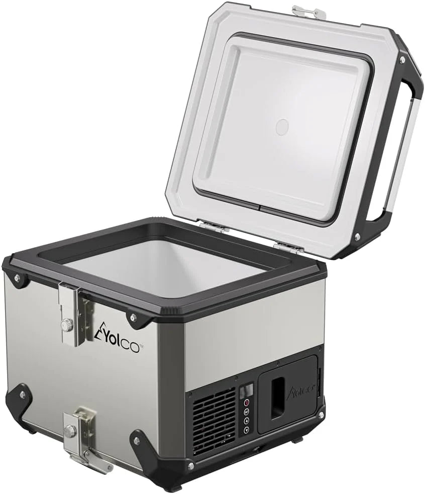 Yolco MCX17 Silver motocyklowa lodówka turystyczna Top Case – 17 l kompresorowa lodówka, -20°C, sterowanie za pomocą aplikacji, 12/24 V i 230 V