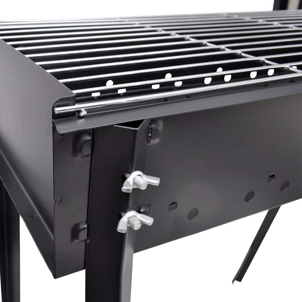 Kwadratowy grill węglowy ze stojakiem vidaxl