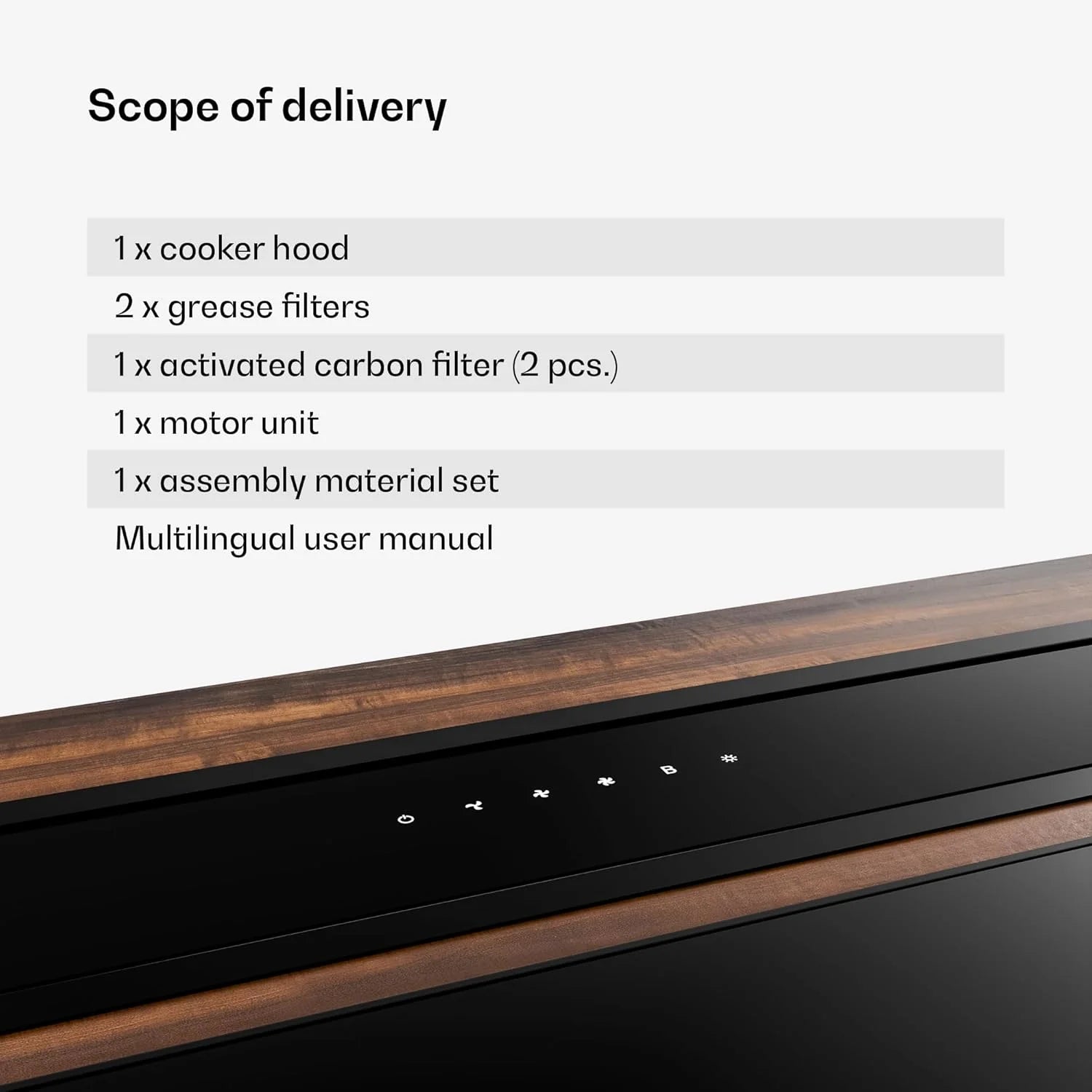 Klarstein Velaire Okap kuchenny 90 cm - A++ Downdraft, przepływ powietrza 906 m³/h, obsługa dotykowa, LED, cichy, filtr nadaje się do mycia w zmywarce, okap kuchenny 90 cm
