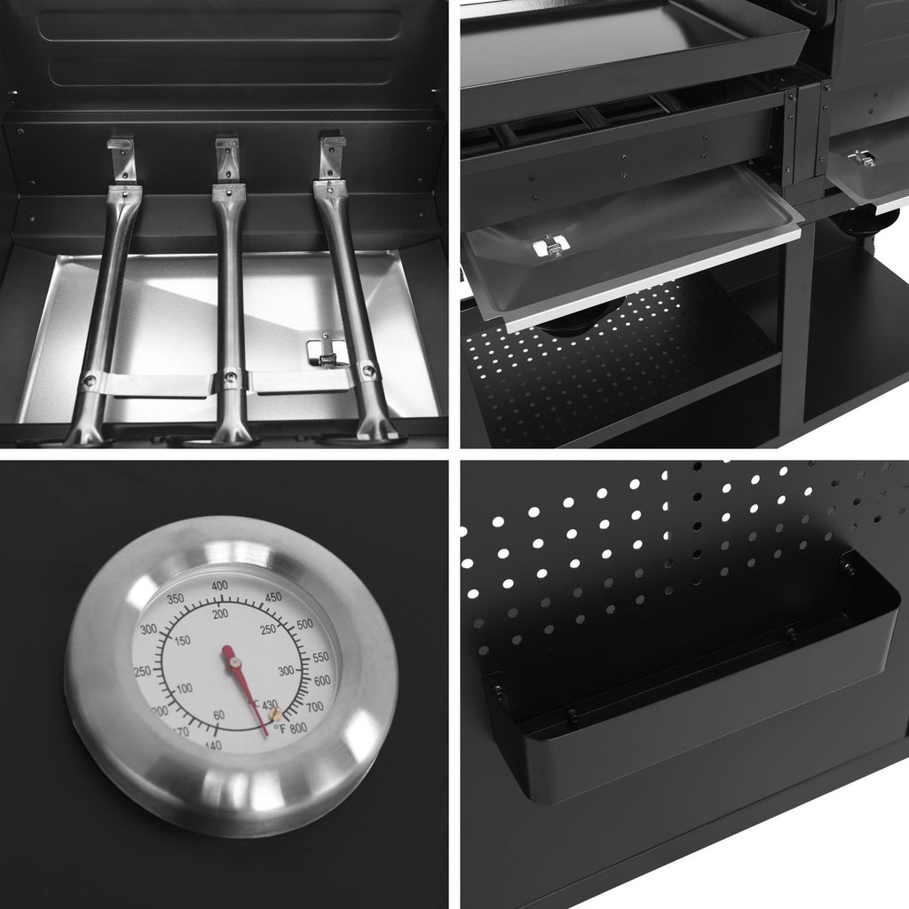 Grill gazowy Vesuvio Duo – 3 palniki + patelnia grillowa 3-palnikowa