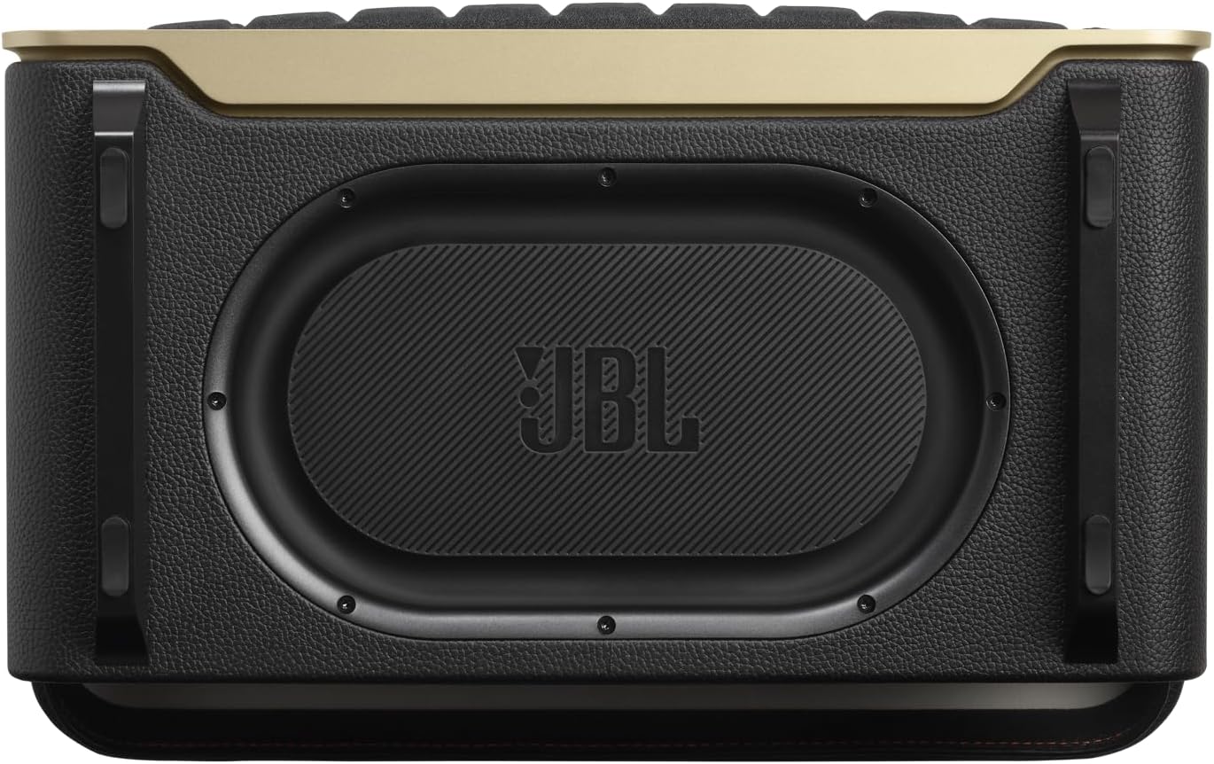 JBL Authentics 300, Głośnik Bezprzewodowy, 8h Odtwarzania, z Wbudowanym Wi-Fi, Bluetooth, Dźwiękiem Stereo i Mocnym Basem, Kompatybilny z Alexa i Google Home, w Stylu Retro