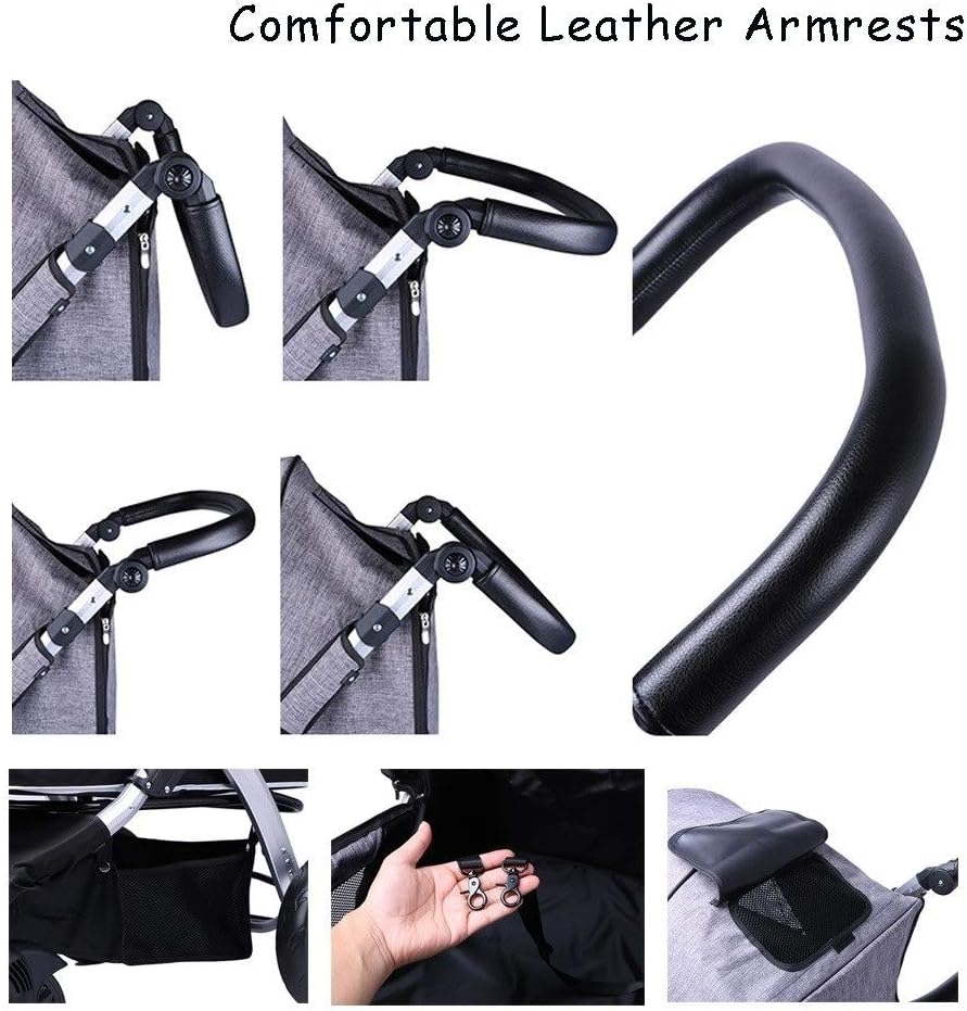 Wózek dla dużych psów do biegania, wózek dla psów Premium High Landscape Pet Stroller, duże wózki dla psów (czerwony)
