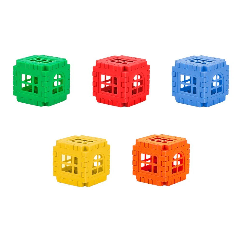 Interlocking Waffle Blocks Stackable Montessori Construction Toy