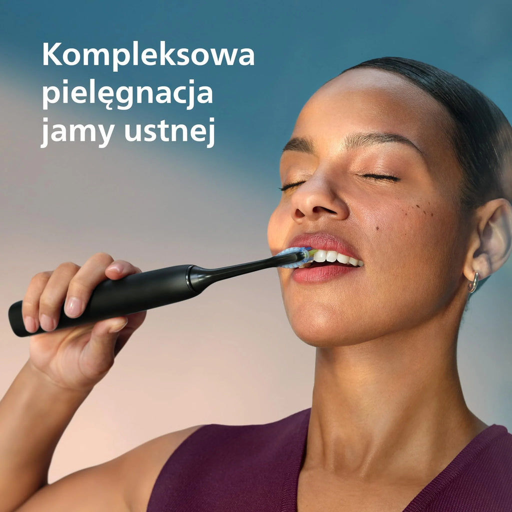 Szczoteczka elektryczna Philips Sonicare DiamondClean 9000, podwójne opakowanie, szczoteczka soniczna z aplikacją, czujnik nacisku, szklanka do ładowania, kolor czarny i Rosegold, model HX9914/61