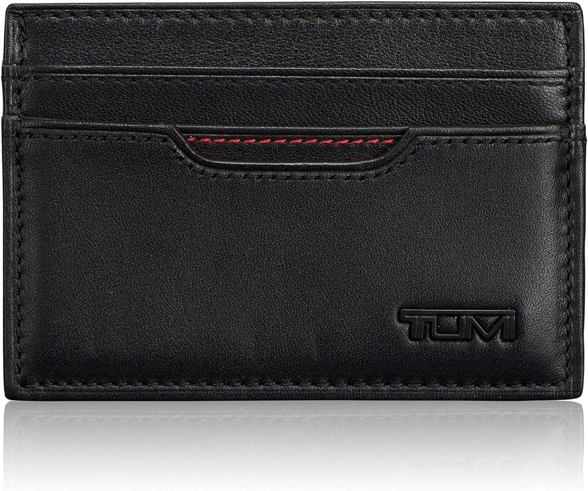 TUMI Delta Slim Card Case Wallet with RFID ID Lock for Men, Black
