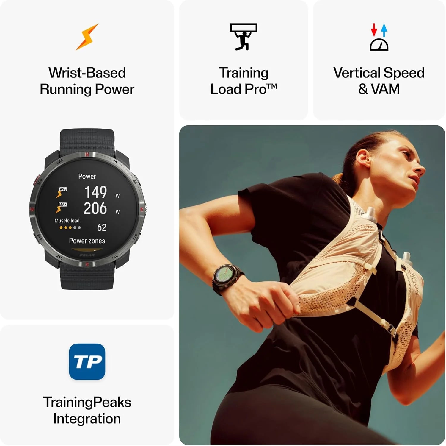 Polar Grit X2 outdoorowy zegarek z GPS – wyświetlacz AMOLED, mapy offline, GPS o podwójnej częstotliwości, EKG z nadgarstka, biosensory Elixir, TrainingPeaks, SpO2, do 7 dni pracy na baterii