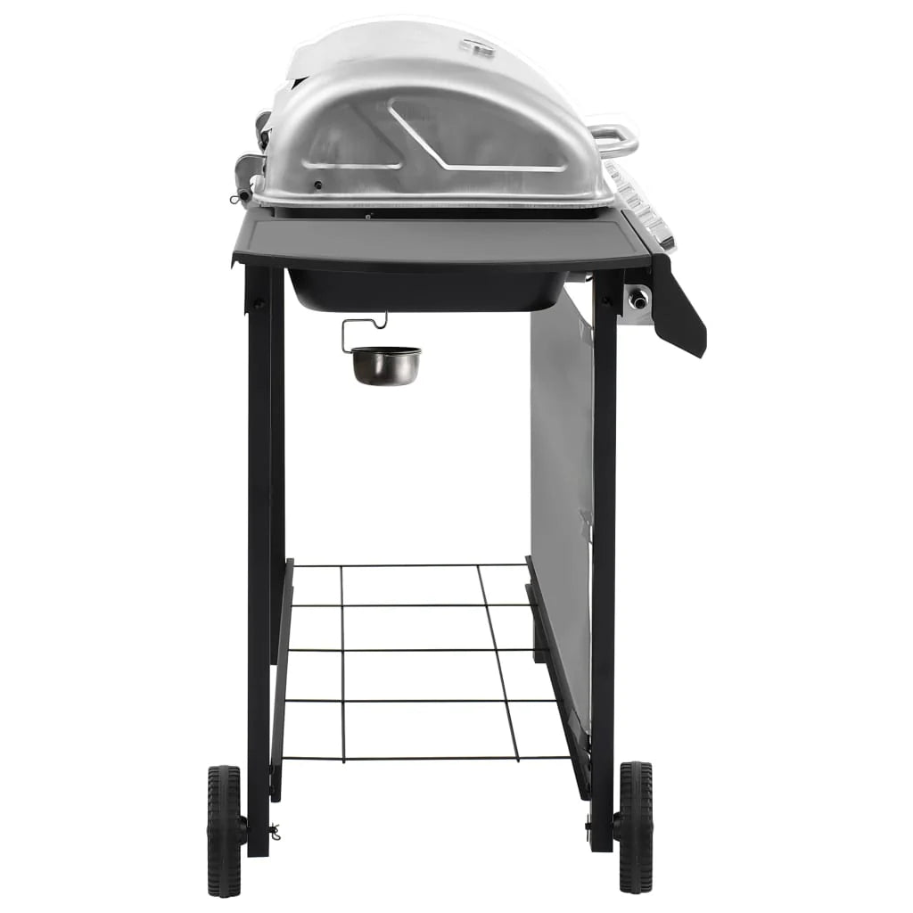 Grill gazowy 2026 z 6 palnikami, czarno-srebrny V0288