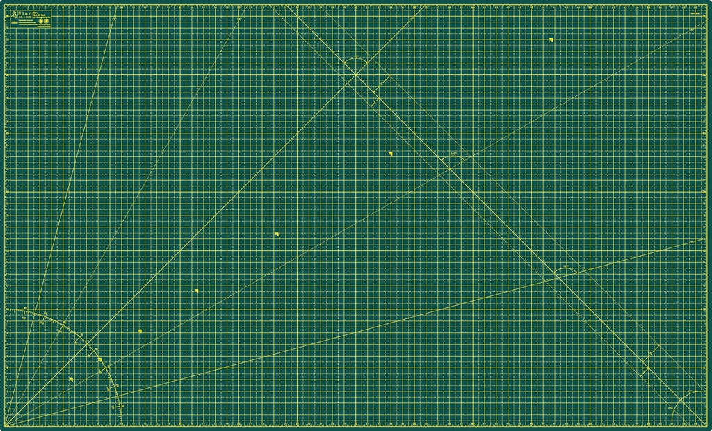 Elan Cutting Mat 36x60 Green, Extra Large Self Healing Cutting Mat 36 x 60 Inch, 5-Ply Craft Board Green, Hobby Board for Sewing and Quilting
