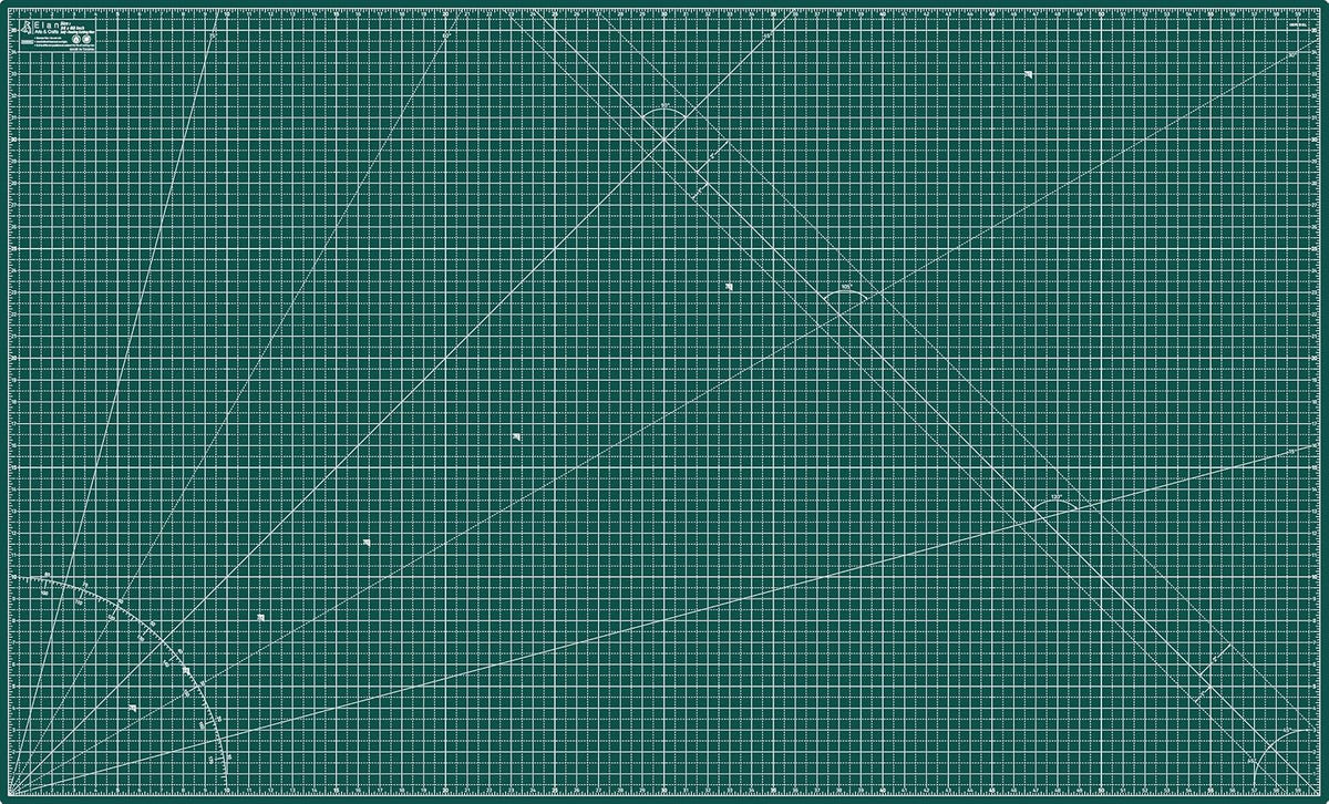 Elan Cutting Mat 36x60 Green, Extra Large Self Healing Cutting Mat 36 x 60 Inch, 5-Ply Craft Board Green, Hobby Board for Sewing and Quilting