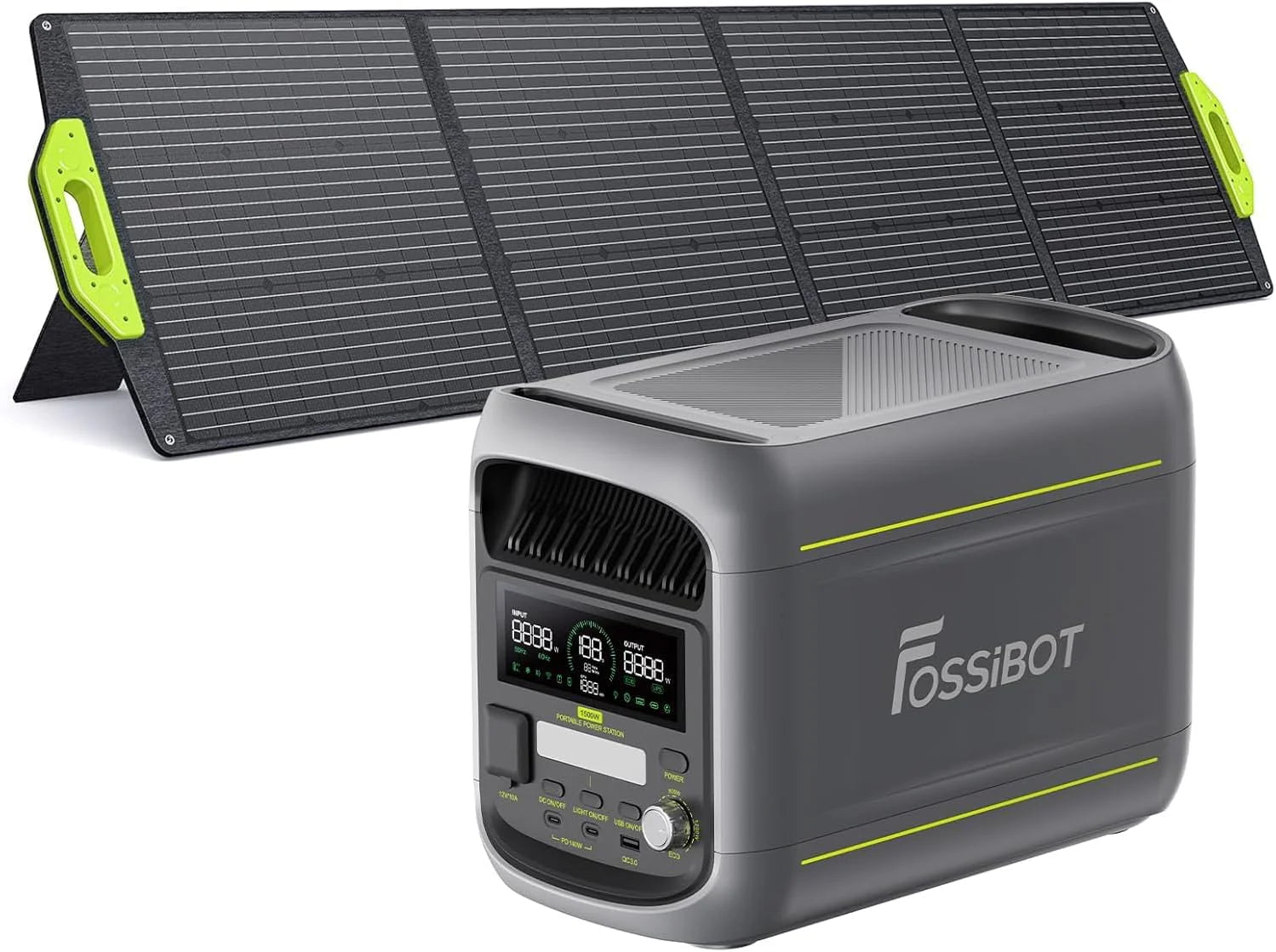 Fossibot Polska F1800 Przenośna Elektrownia 1024Wh LiFePO4 -Stacja Zasilania VAT 23%, 1200W Power station 7 portów，5-letnia gwarancja