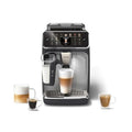 Philips w Pełni Automatyczny Ekspres do Kawy z Serii 5500-20 Kaw Gorących i Mrożonych, Szybki w Czyszczeniu System Mleczny LatteGo, Technologia SilentBrew, QuickStart Czarno-Srebrny (EP5546/70)