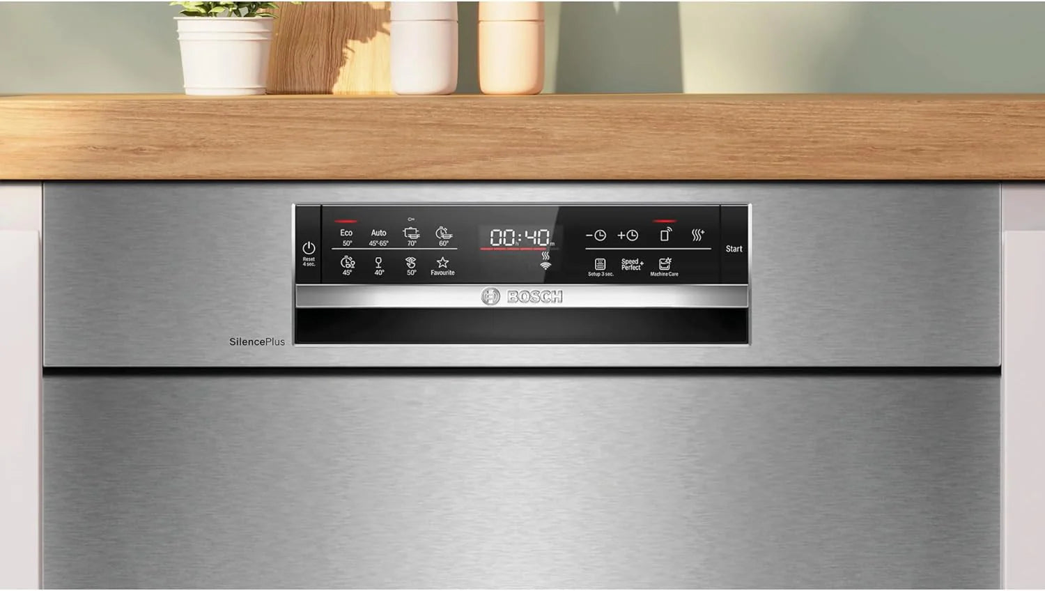 Bosch SMU6ECS12E seria 6, zmywarka do zabudowy, Home Connect, Extra Clean strefy: intensywne mycie dla najbardziej uporczywych zabrudzeń, pomoc mycia, stal, 60 cm