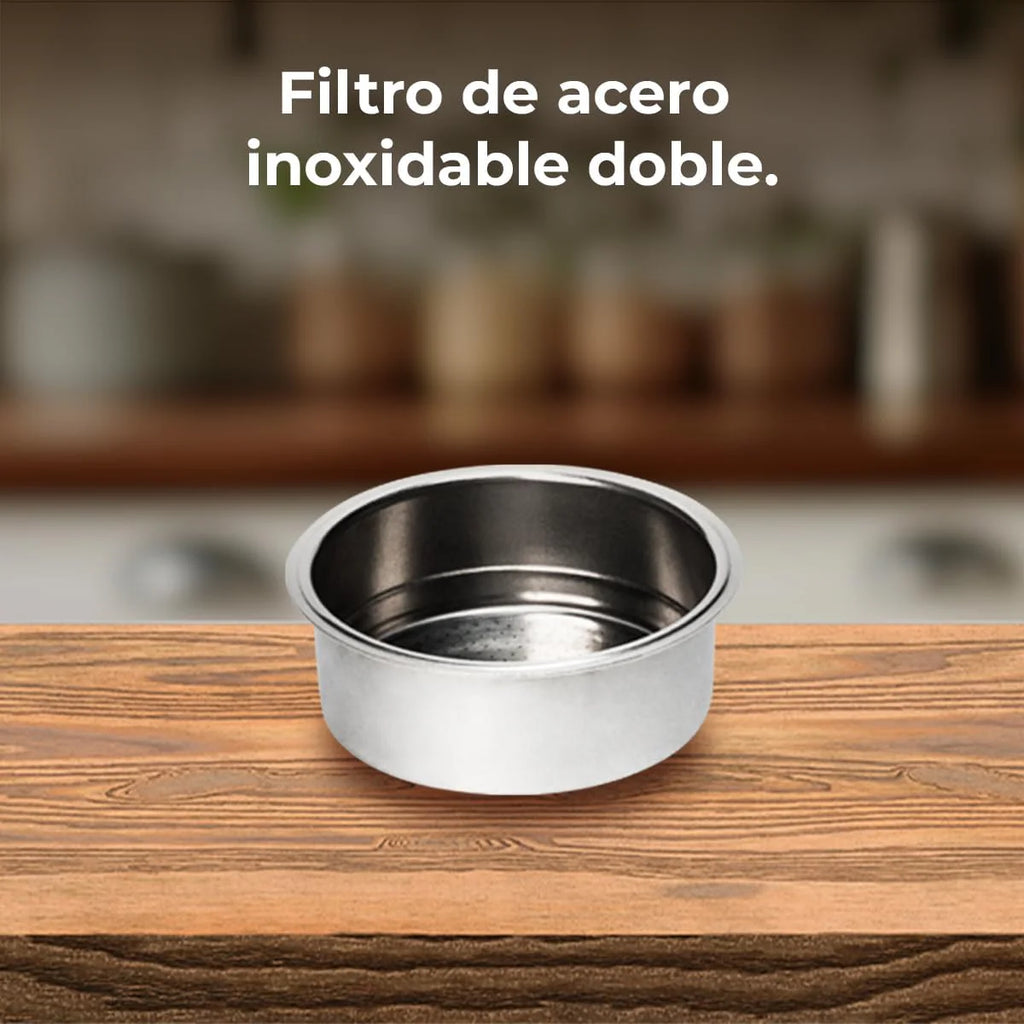 Cecotec Ekspres do kawy z podwójnym wyjściem Power Espresso 20 Barista Cream. 1550 W, 20 prętów, zbiornik na ziarna kawy 250g, młynek z 30 poziomami mielenia, termoblok, zbiornik na wodę 2.5 L