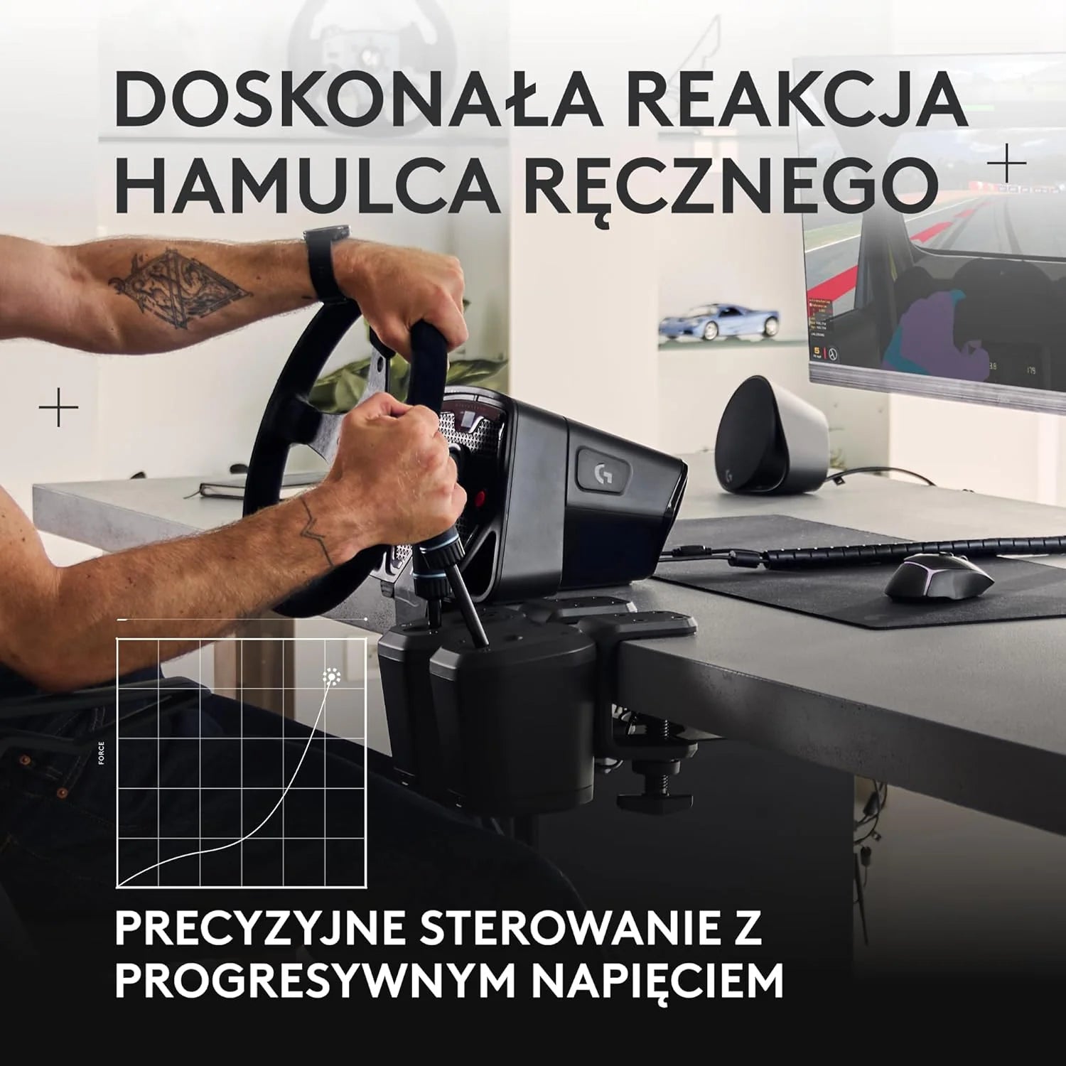 Logitech G PRO Racing Pedals – Pedały symulatora wyścigów z hamulcem z czujnikiem obciążenia 100 kg, w pełni konfigurowalne, wymienne sprężyny i elastomery, konstrukcja modułowa - Czarny
