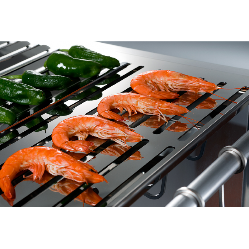 Grill węglowy Clover z kółkami ze stali nierdzewnej,