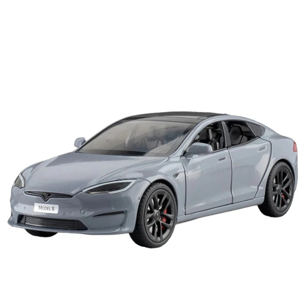 Cast Metal Tesla Car 1:24 Scale – Lights & Sounds, Model Toy