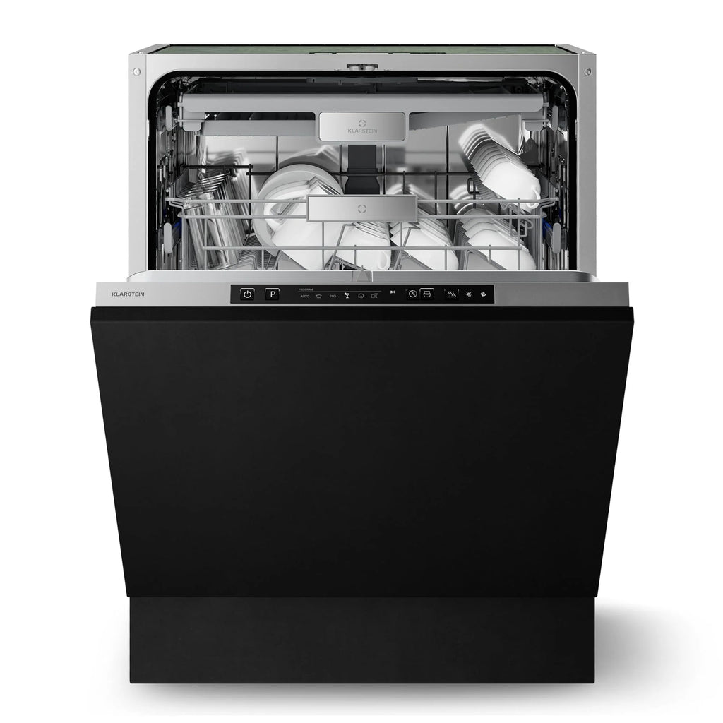 Klarstein Velaire zmywarka do naczyń 45 cm – półzintegrowana, 10 miejsc, 9 programów, 42 dB, klasa energetyczna B, AquaStop, zabezpieczenie przed dziećmi, częściowo zintegrowana zmywarka