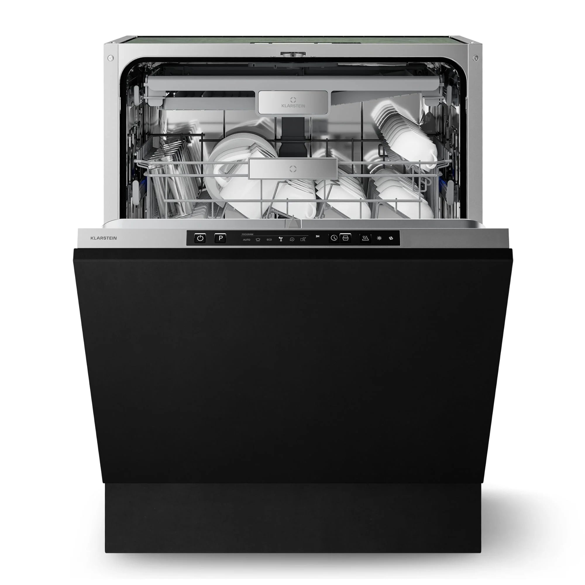 Klarstein Velaire zmywarka do naczyń 45 cm – półzintegrowana, 10 miejsc, 9 programów, 42 dB, klasa energetyczna B, AquaStop, zabezpieczenie przed dziećmi, częściowo zintegrowana zmywarka