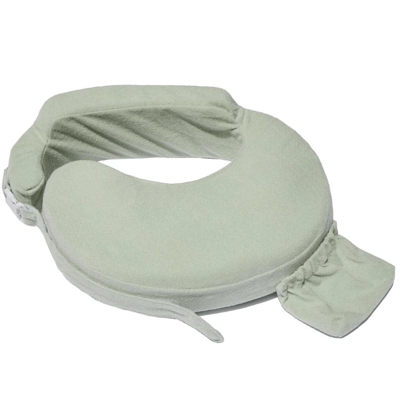 Firm Foam Nursing Pillow with Wraparound Strap, Pocket, Washable Cover
