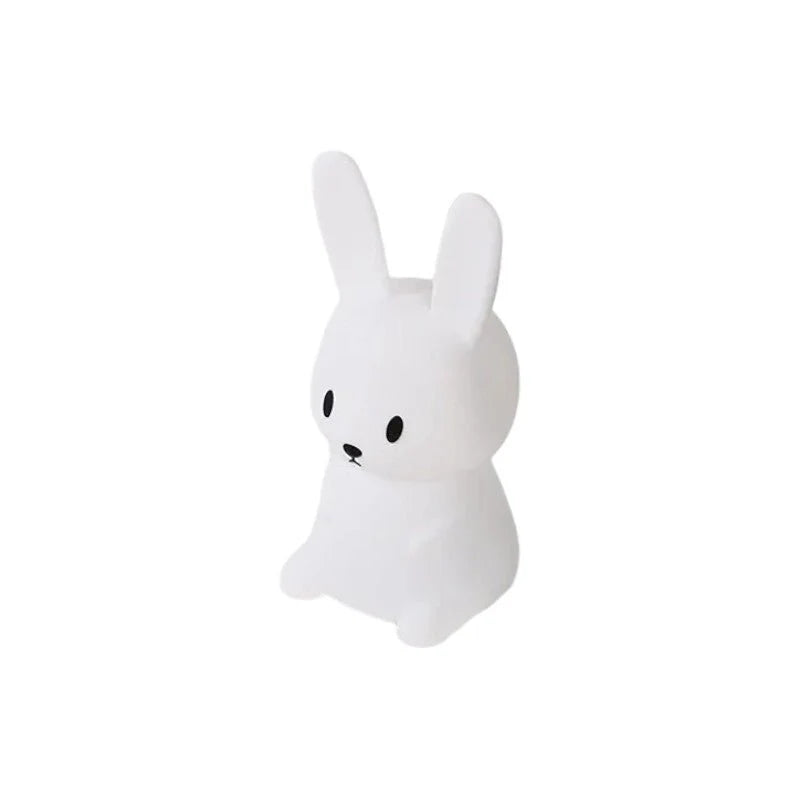 Rabbit-Shaped LED Night Light – USB, Tap Control, Multi-Color