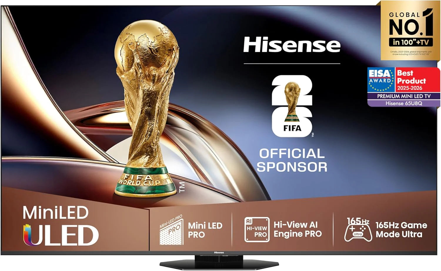 Hisense 50A7KQ QLED VIDAA Smart TV, telewizor 50 cali, z technologią Quantum Dot Colour, 60 Hz VRR, Dolby Vision, Bluetooth i HDMI, udostępnianie na telewizorze, Alexa wbudowana (2023)