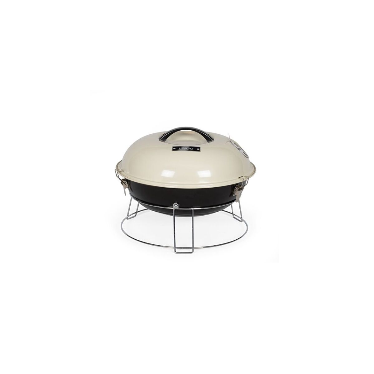 Grill węglowy Livoo 38 cm beżowy - Doc301