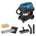 Bosch Professional: odkurzacz do pracy na mokro i sucho GAS 35 L SFC+ (1 200 W, 3 rury chromowane, wąż 3 m, zestaw dysz podłogowych, 1 filtr płaski fałdowany, worek na pył)