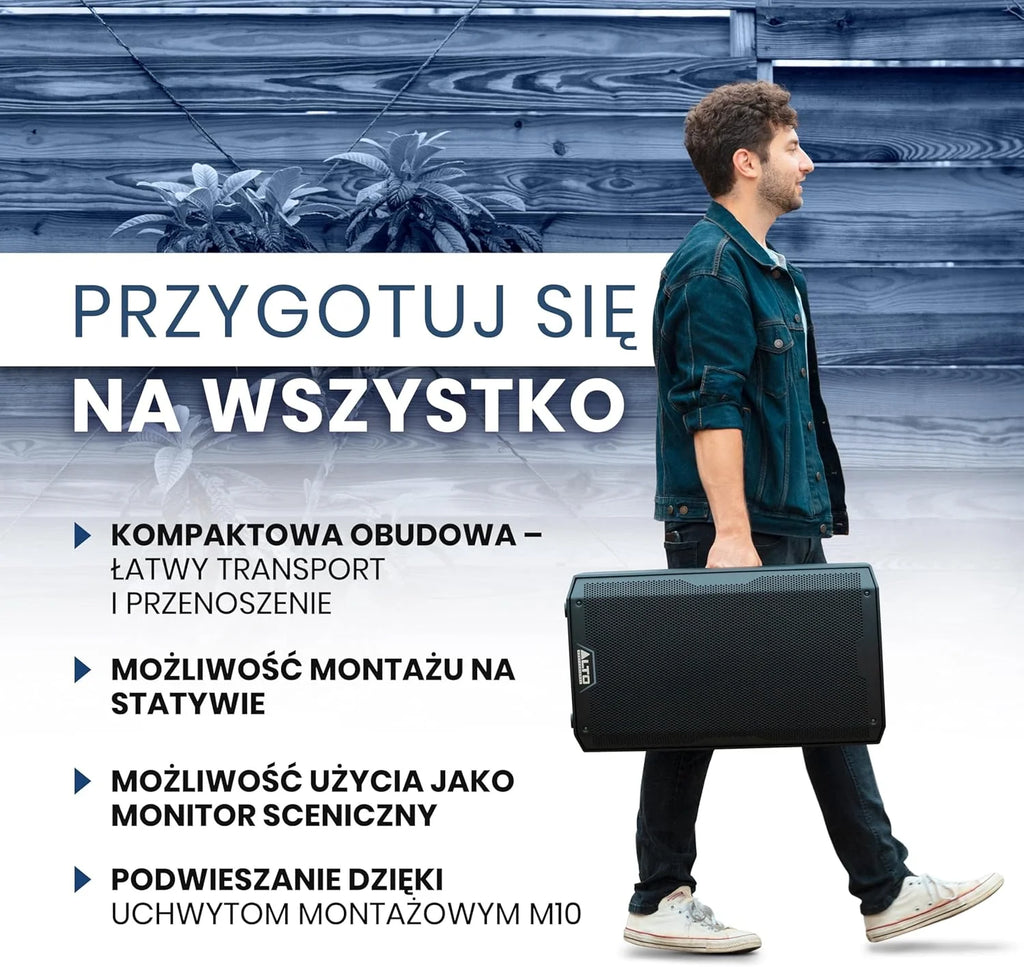 ALTO TS410 Aktywny Głośnik PA 2000W 10 z 3-Kanałowym Mikserem, Bluetooth, Bezprzewodowym Podłączaniem Głośników, DSP i Aplikacją