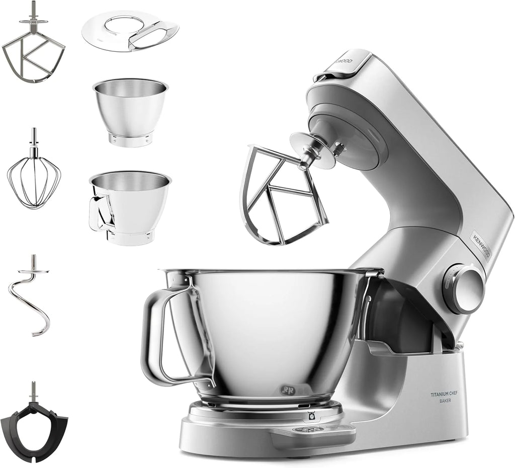 Kenwood Titanium Chef Baker Mikser, Srebrny, 5/3,5 l