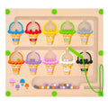 Montessori Magnetic Color & Number Maze Board, Ages 3–6