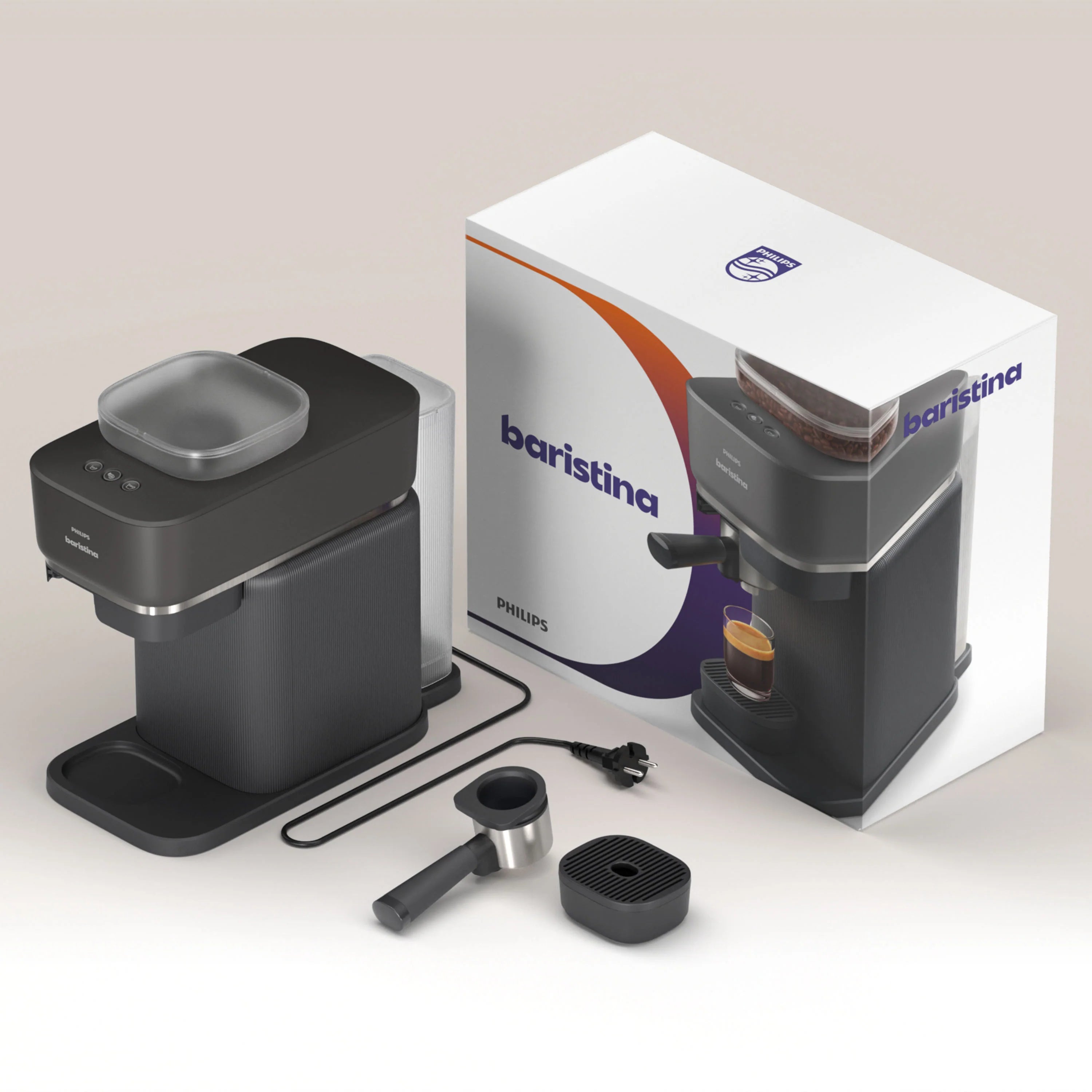 Ekspres do kawy Philips Baristina Black Grey (BAR300/60)