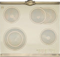 Kaiser Empire KCT 6185 ElfEm · niezależna elektryczna płyta kuchenna High-Light 60 cm · płyta ze szkła ceramicznego 4 palniki · styl retro · sterowanie dotykowe · strefa dwuokręgowa i do pieczenia