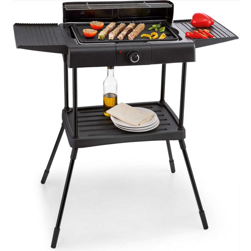 Grill elektryczny wolnostojący Kitchen Chef 2000 W, czarny - Ksbbq1703