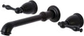 Kingston Brass KS7120NL Naples 20 cm centralny uchwyt ścienny bateria łazienkowa, matowa czerń