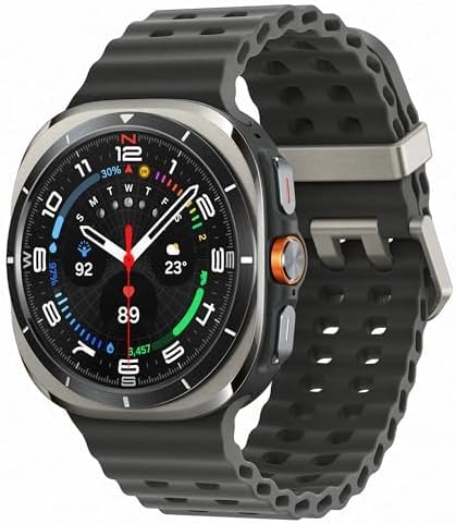 Samsung Galaxy Watch Ultra Smartwatch, zegarek fitness, monitor aktywności fizycznej, 47 mm, LTE, tytanowy srebrny, w zestawie