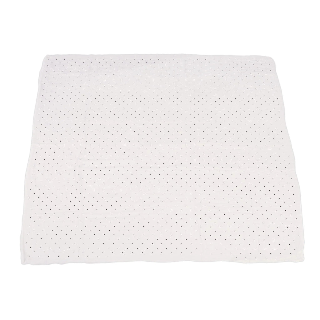 Carnelian Peaches and Black and White Polka Dot Blanket