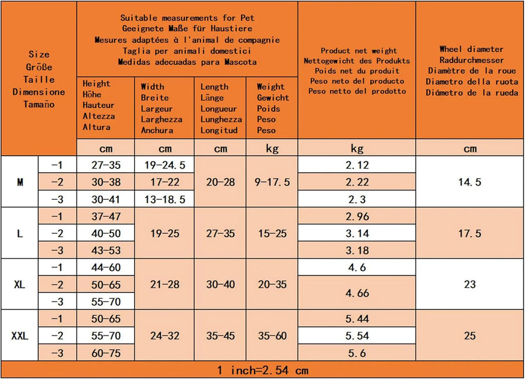 Regulowany Psa Wózek Inwalidzki,Wózek Zwierząt,Trening Rehabilitacyjny Psów Niepełnosprawnych Słabych Tylnych,Pasować Wysokości Zwierzęcia 55-70cm,Szerokość 24-32cm,Długość 35-45cm,XXL-2