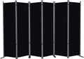 3 Panel Privacy Screen, 6 Ft Tall Folding Privacy Screen Room Dividers, Freestanding Room Partition Wall Dividers, 102''W x 20''D x 71''H, Black
