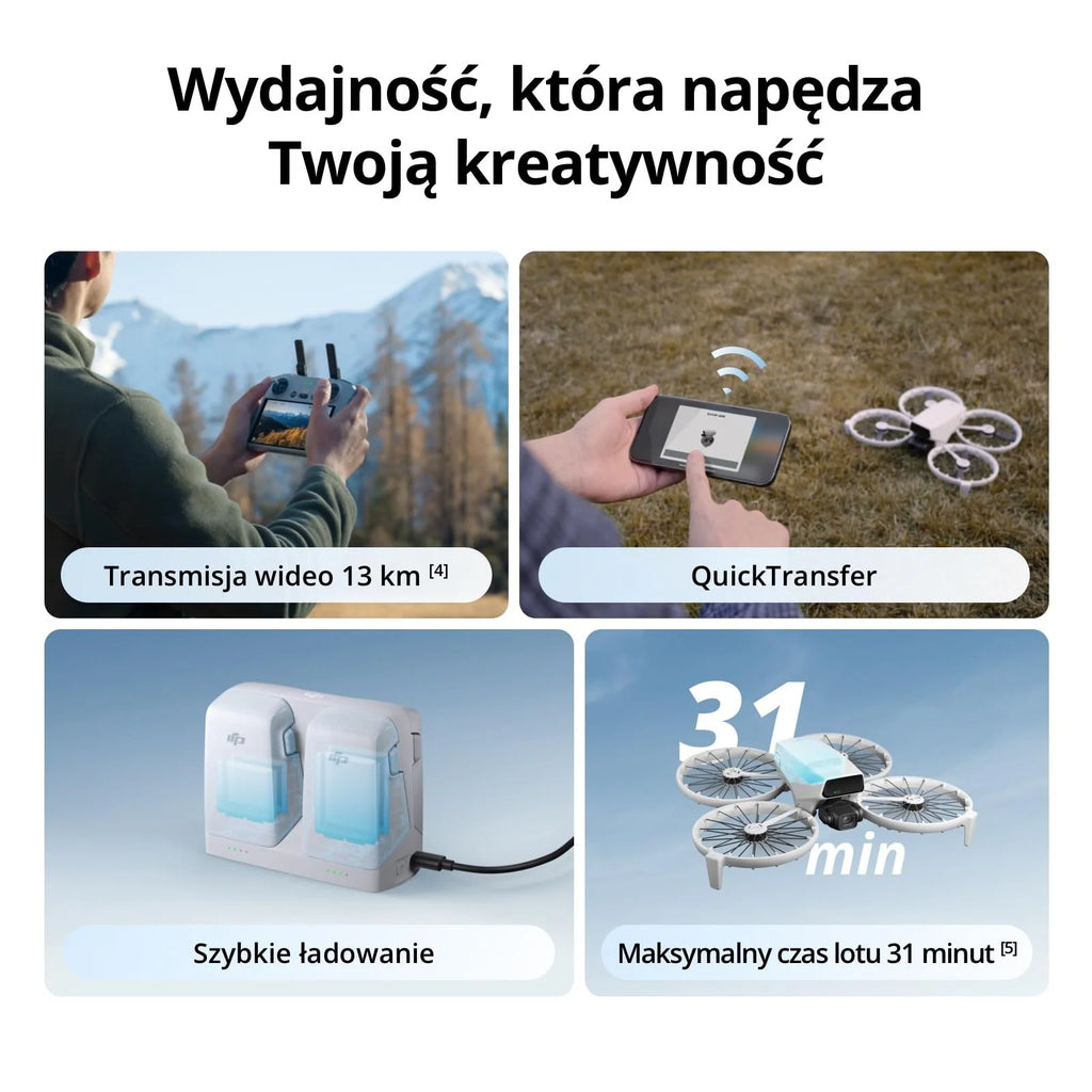 DJI Flip z kontrolerem RC 2 z wyświetlaczem, dron Follow Me z kamerą 4K UHD dla dorosłych, masa poniżej 249 g, 3-osiowy gimbal, transmisja wideo 13 km, start z dłoni i 31 min lotu