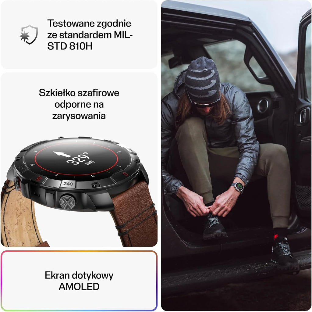 Polar Grit X2 Pro z GPS klasy premium – wytrzymały zegarek outdoorowy. Zaawansowana nawigacja i monitorowanie danych, sensor tętna i inne bioczujniki zaprojektowane dla najlepszej wydajności