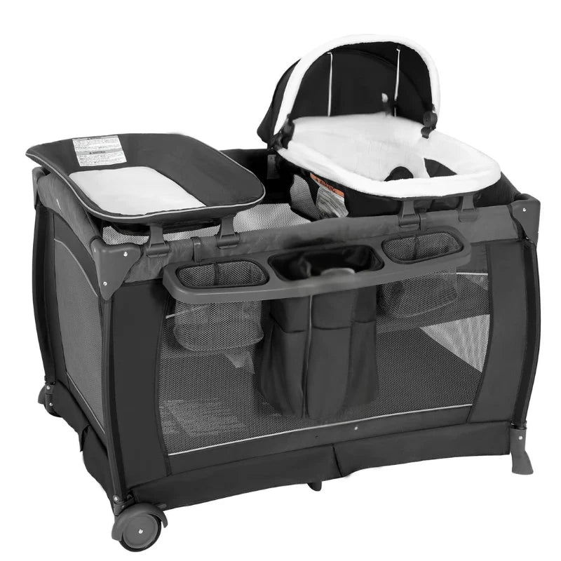 4 in 1 Baby Playard with Mesh Sides and Portable Carrying Bag