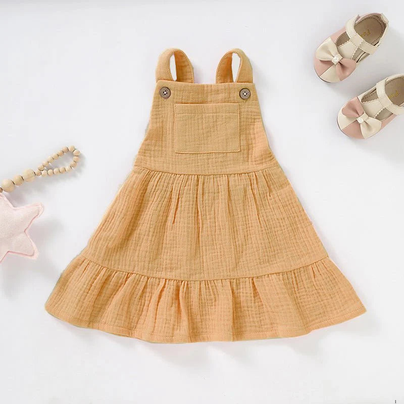Baby clothes Organic Cotton Muslin Baby Dress Soft & Breathable
