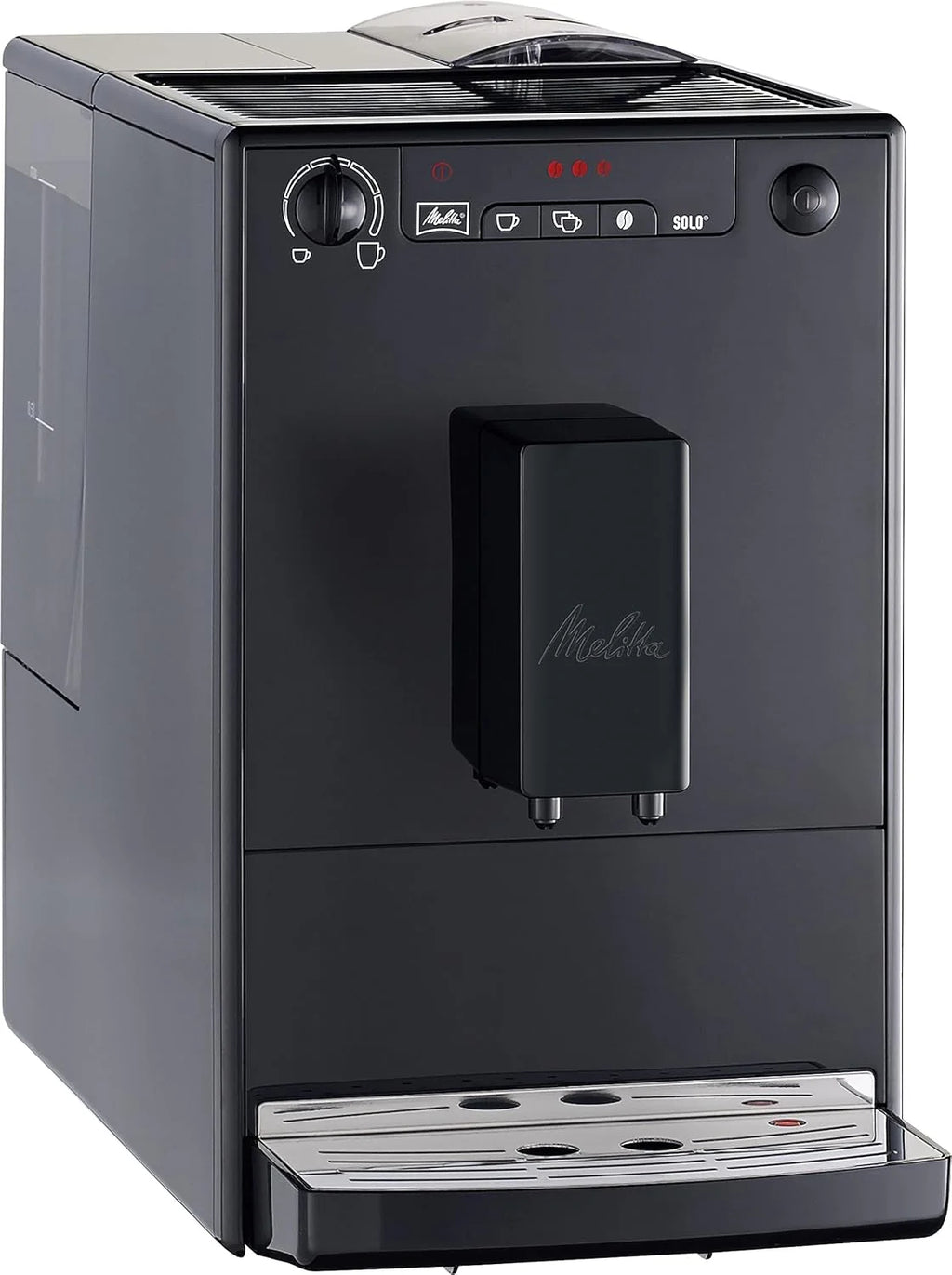 Melitta E 950-222 Caffeo Solo Automatyczny Ekspres do Kawy, 1400 W, 1,2 Litra, Czarny/Srebrny