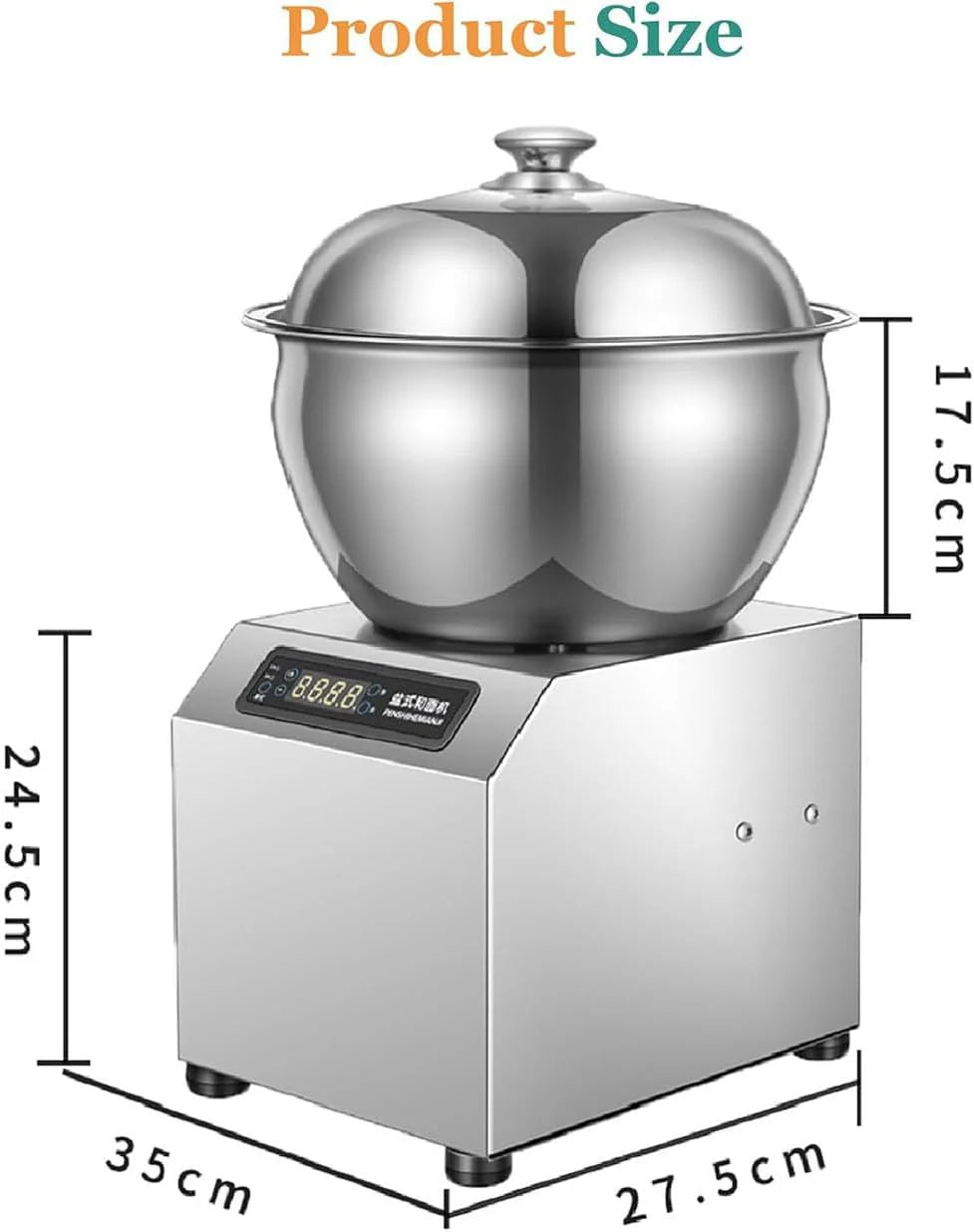 Commercial Dough Stand mikser, elektryczny mikser żywnościowy ciasto ze stali nierdzewnej maszyna gniazdowa z osłoną i timerem bezpieczeństwa, na ciasto (5KG)