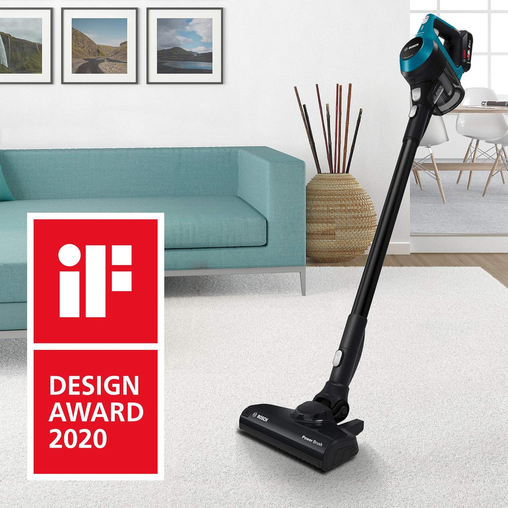 Bosch Akumulatorowy odkurzacz Unlimited seria 6 BKS6111P, bezprzewodowy odkurzacz ręczny, bezworkowy, lekki, higieniczny filtr, wysoka moc ssania, długi czas pracy, ssawka szczelinowa, wszystkie